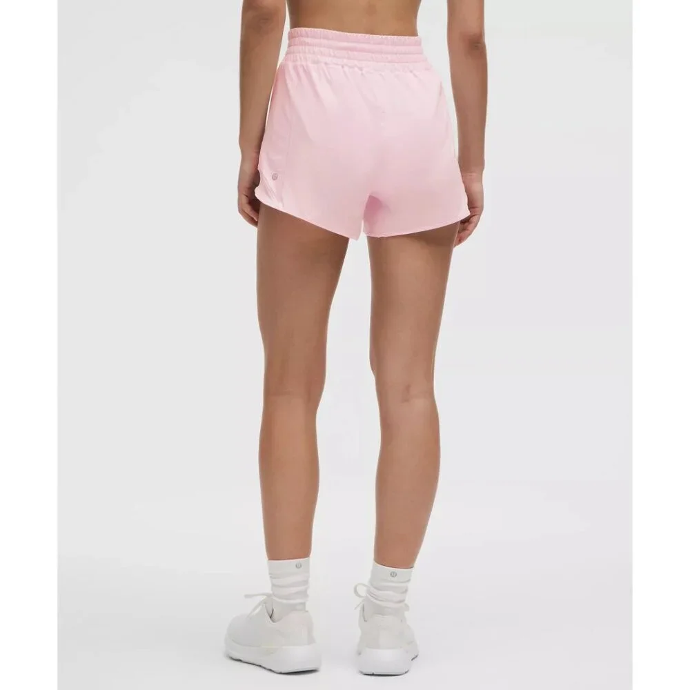 Hotty Hot High Rise Short 4" Lined - Pink Organza - Picture 2 of 4